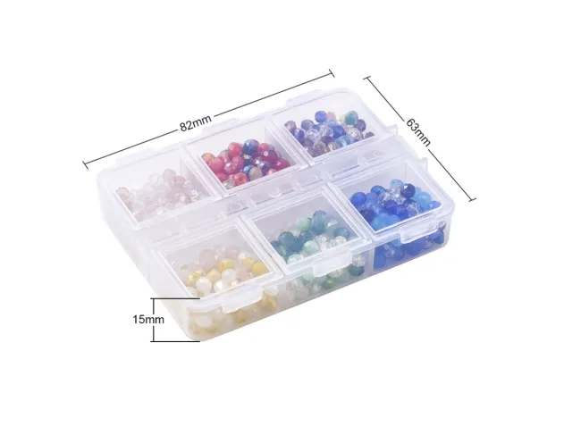 Selectie cristale rondele 4x3mm 660 buc + cutie mica