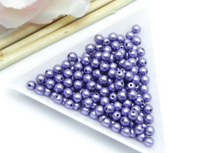 Margele cehia rotunde 4mm metallic crocus petal (10buc)