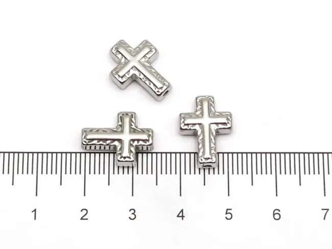 Margele otel inoxidabil 304 cruce 15x11x5mm
