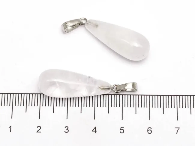 Pandantiv lacrima cuart de stanca 27x10mm