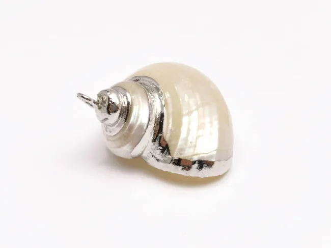 Pandantiv scoica sidef electroplacata 37~24x28~18x23~13mm