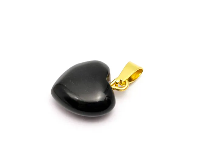 Pandantiv obsidian inima 19x16mm