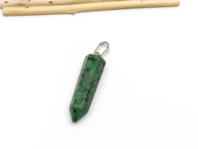 Pandantiv glont ruby zoisite 35x11mm