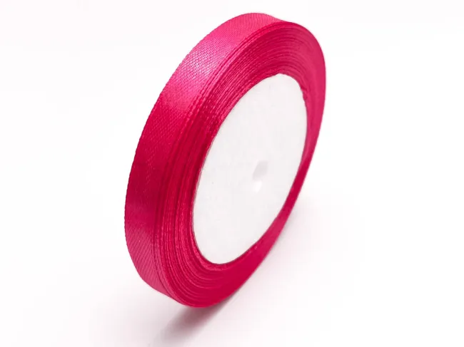 Panglica saten latime 10mm fucsia (22m)