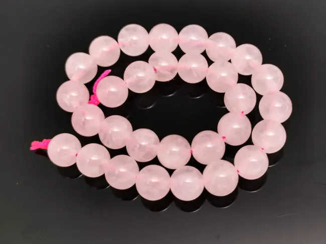 Sirag scurt cuart roz sfere 6mm