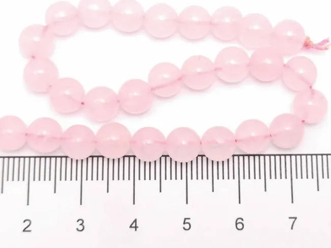 Sirag scurt cuart roz sfere 6mm
