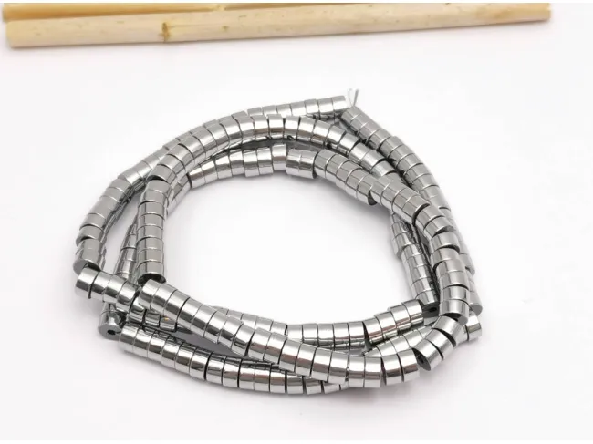 Sirag hematit rondele 4x2mm argintiu