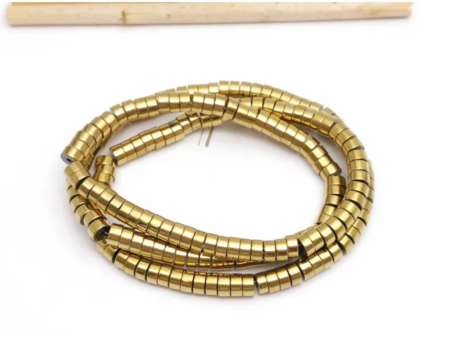 Sirag hematit rondele 4x2mm auriu