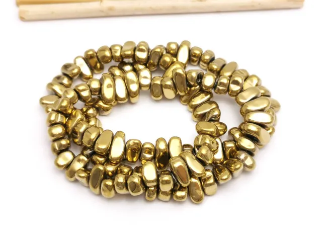 Sirag Hematit nugget 5~10x4.5~5.5x4mm auriu