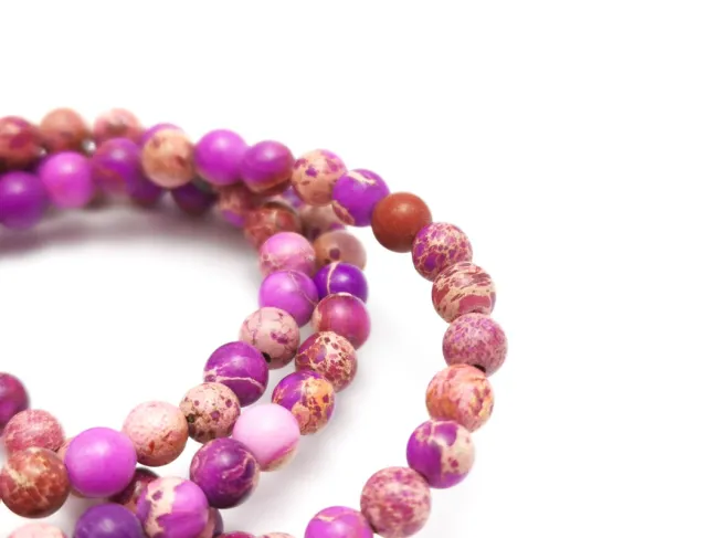 Sirag Jasp imperial sfere 4mm magenta