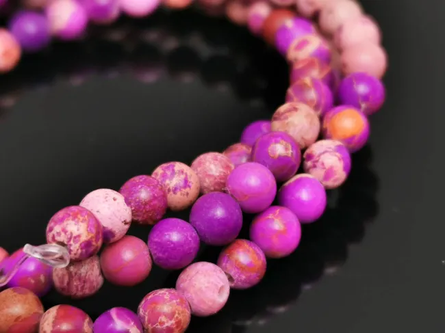 Sirag Jasp imperial sfere 4mm magenta