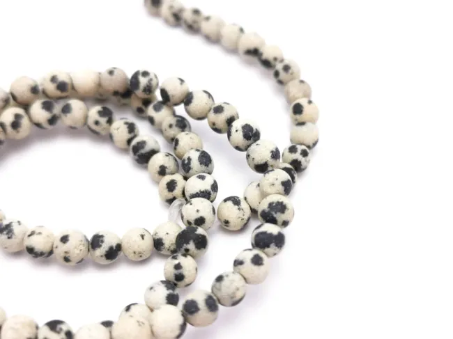 Sirag Jasp dalmatian mat sfere 4mm