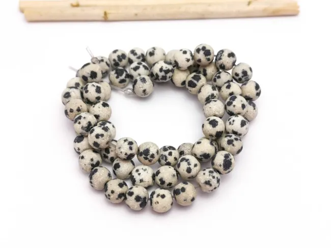 Sirag Jasp dalmatian mat sfere 6mm