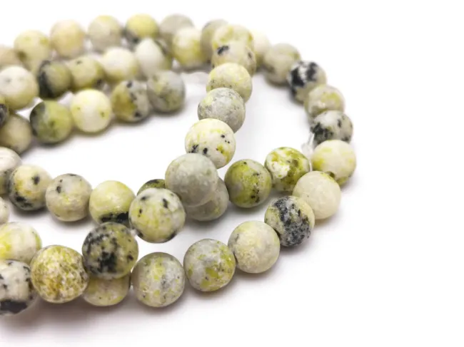 Sirag yellow turcoaz Jasp mat sfere 6mm
