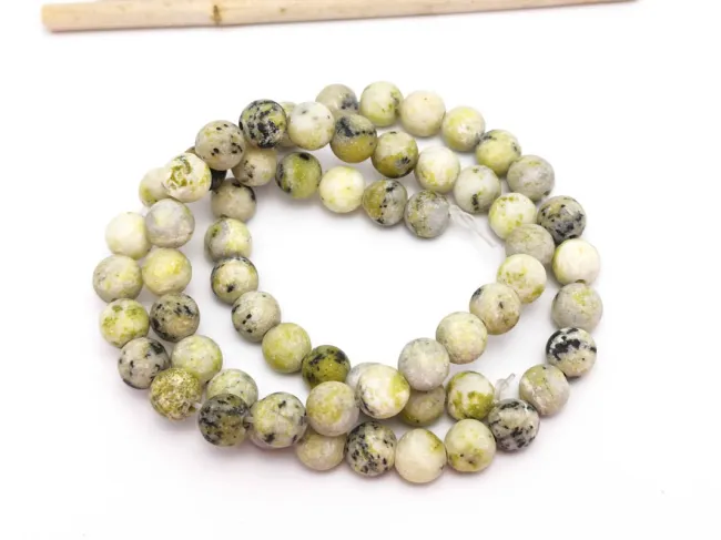 Sirag yellow turcoaz Jasp mat sfere 6mm