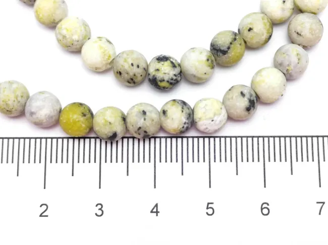 Sirag yellow turcoaz Jasp mat sfere 6mm