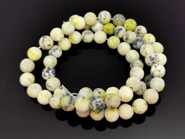 Sirag yellow turcoaz Jasp mat sfere 6mm