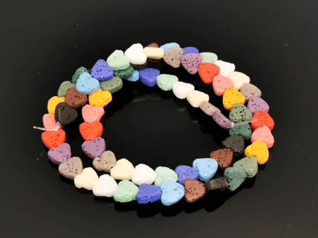 Sirag lava inima 6.5x6mm multicolor