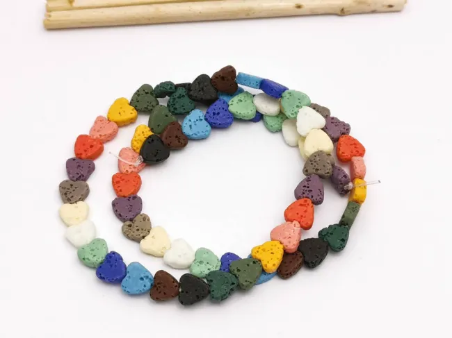 Sirag lava inima 6.5x6mm multicolor