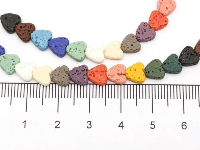 Sirag lava inima 6.5x6mm multicolor