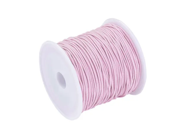 Rola snur elastic roz grosime 1mm (20m)