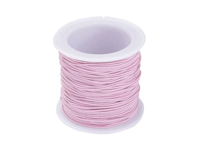 Rola snur elastic roz grosime 1mm (20m)