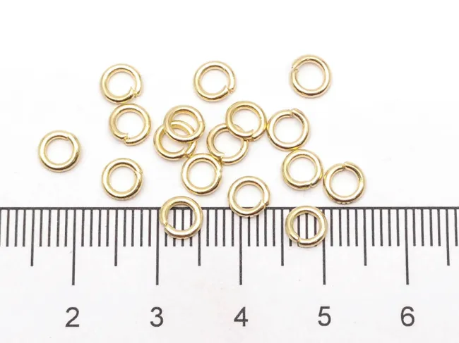 Zale otel inoxidabil 304 auriu 5mm, grosime 1mm  (10buc)