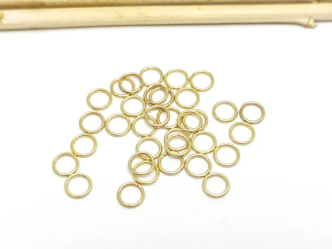 Zale otel inoxidabil 304 auriu 5mm, grosime 0.7mm  (10buc)