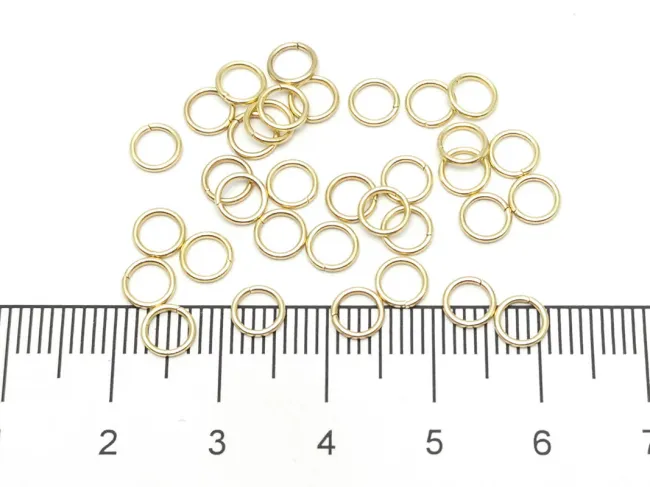 Zale otel inoxidabil 304 auriu 5mm, grosime 0.7mm  (10buc)