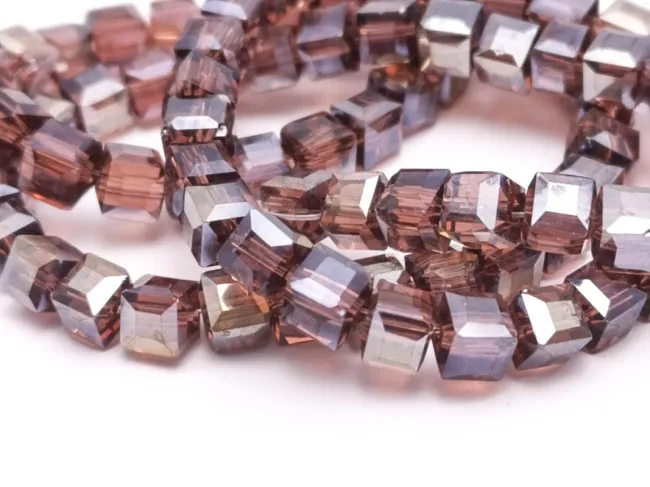 Margele cristal cub fatetat 6mm ametist AB (sirag)