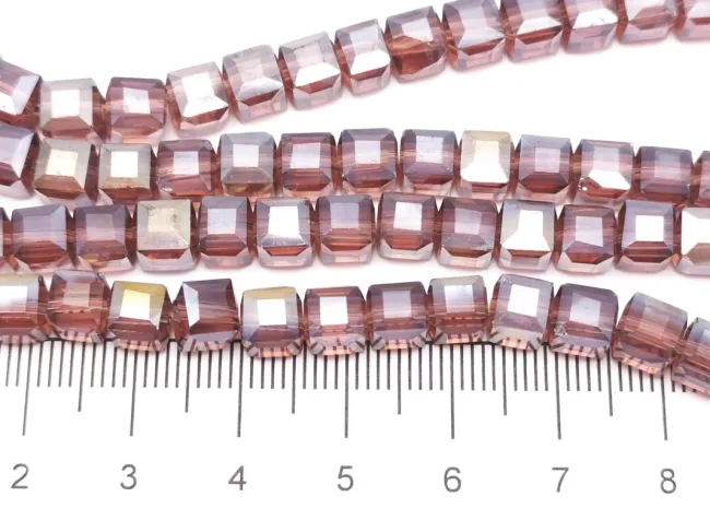 Margele cristal cub fatetat 6mm ametist AB (sirag)