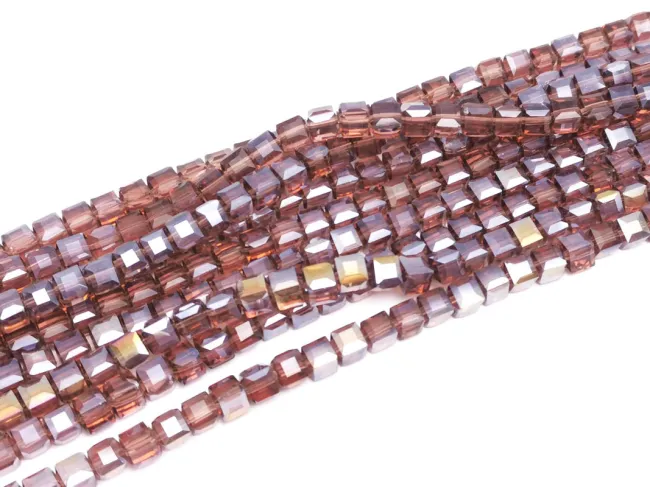 Margele cristal cub fatetat 6mm ametist AB (sirag)