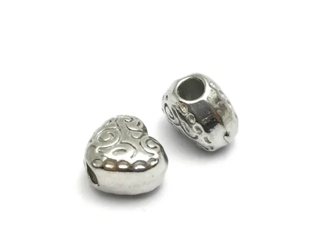 Margele otel inoxidabil inima 6x5x4mm (1buc)