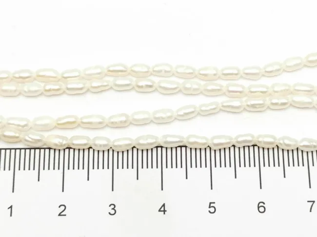 Sirag perle de cultura orez 4~3x3mm