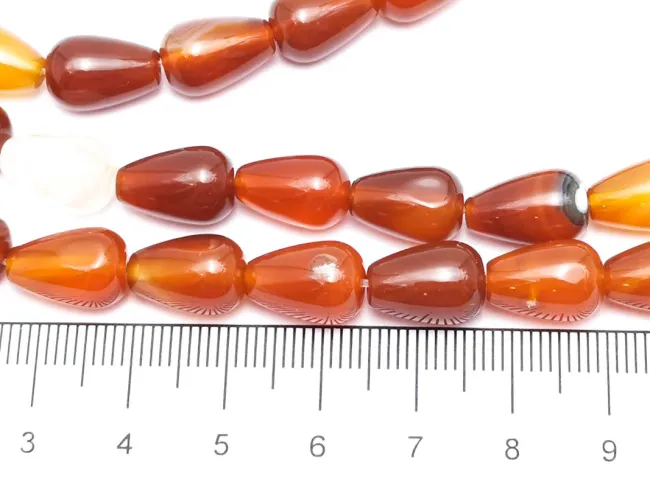 Sirag agate rosu lacrima 12x8mm