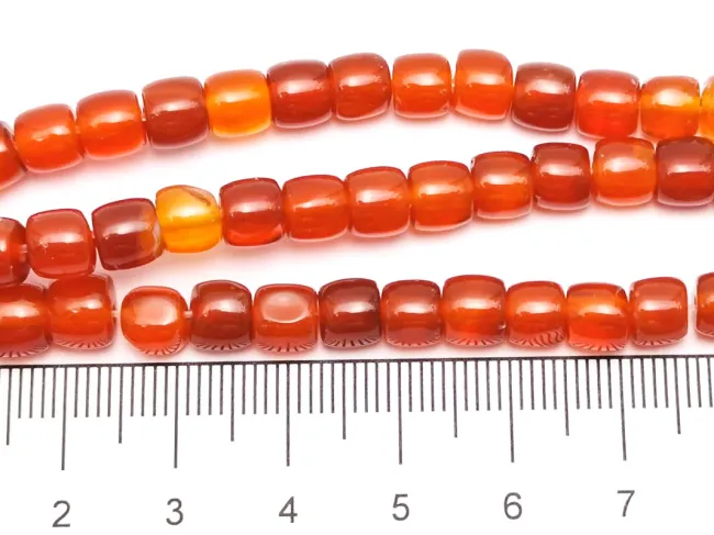 Sirag agate rosu tub 6x5.5mm