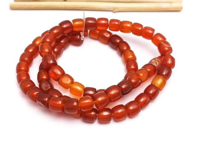 Sirag agate rosu tub 6x5.5mm