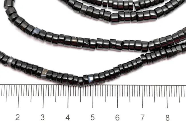 Agate negru disc 4x2mm (sirag)