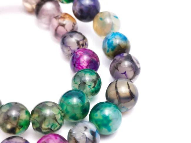 Sirag agate dragon veins sfere 8mm multicolor