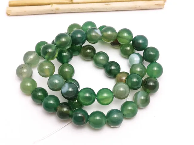 Sirag agate striped sfere 8mm verde
