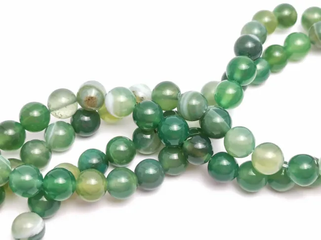 Sirag agate striped sfere 8mm verde