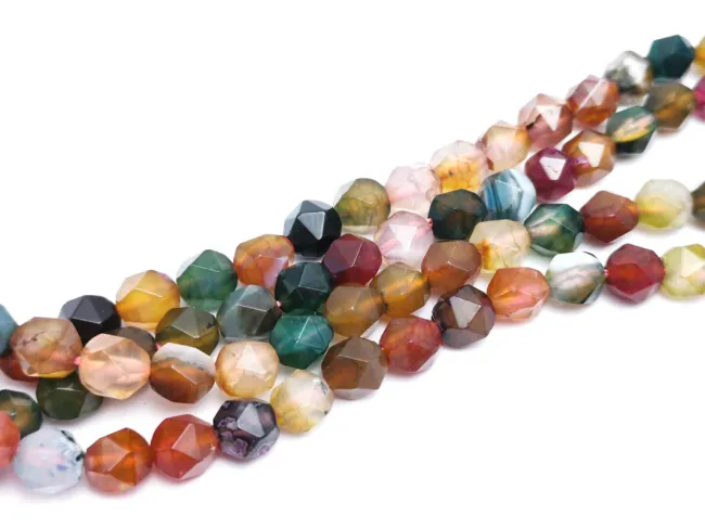 Sirag agate fatetat 8x7mm mix