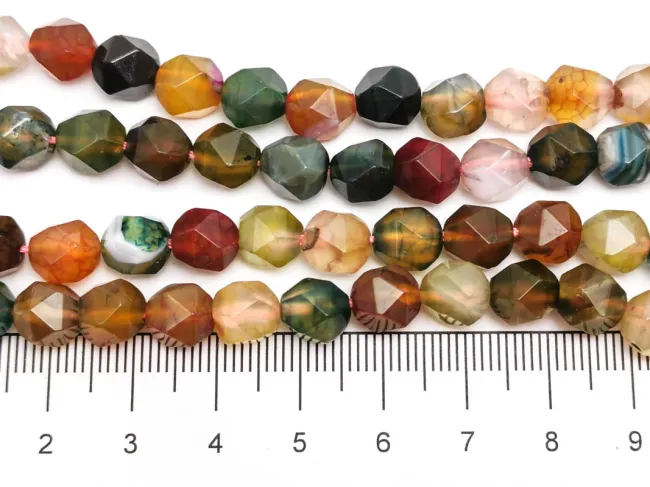 Sirag agate fatetat 8x7mm mix