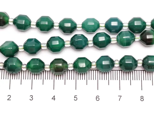 Sirag agate fatetat 8x7mm verde