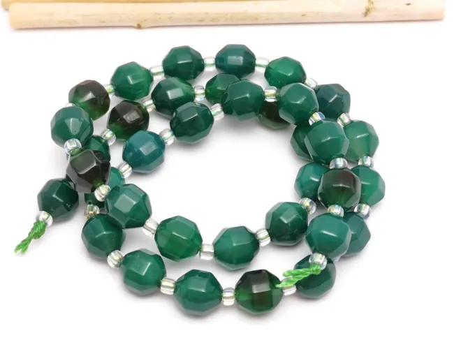 Sirag agate fatetat 8x7mm verde