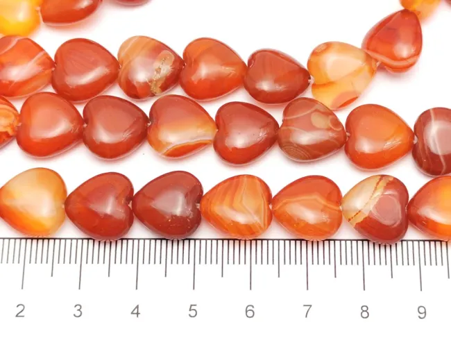 Sirag scurt agate inima 12mm