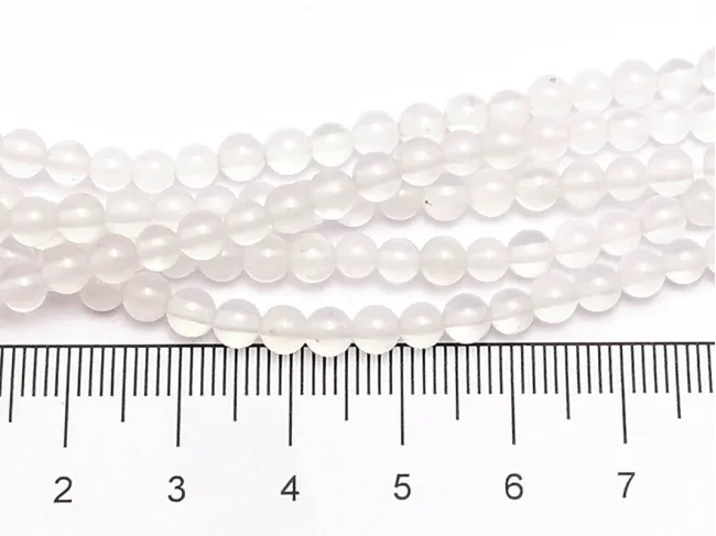 Sirag agate 4mm alb translucid