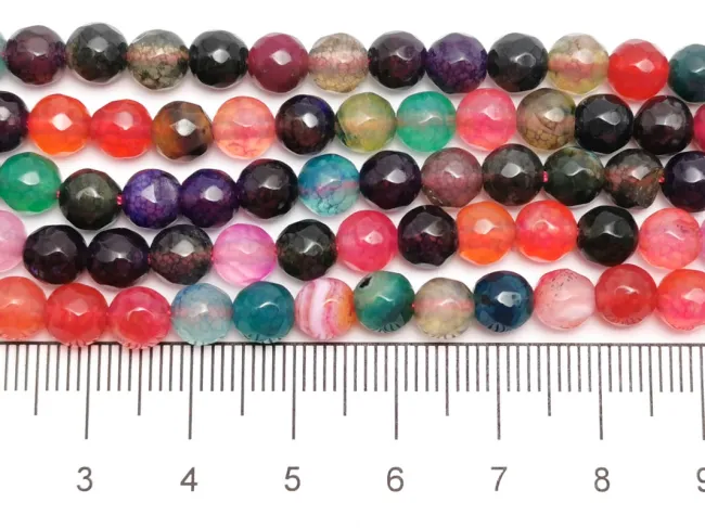 Sirag agate crackle fatetat 6mm mix