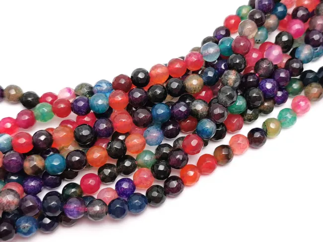 Sirag agate crackle fatetat 6mm mix