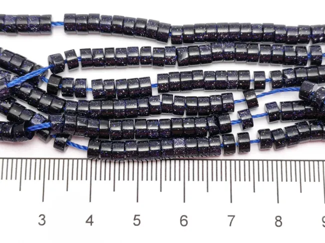 Sirag blue goldstone disc 4x2mm